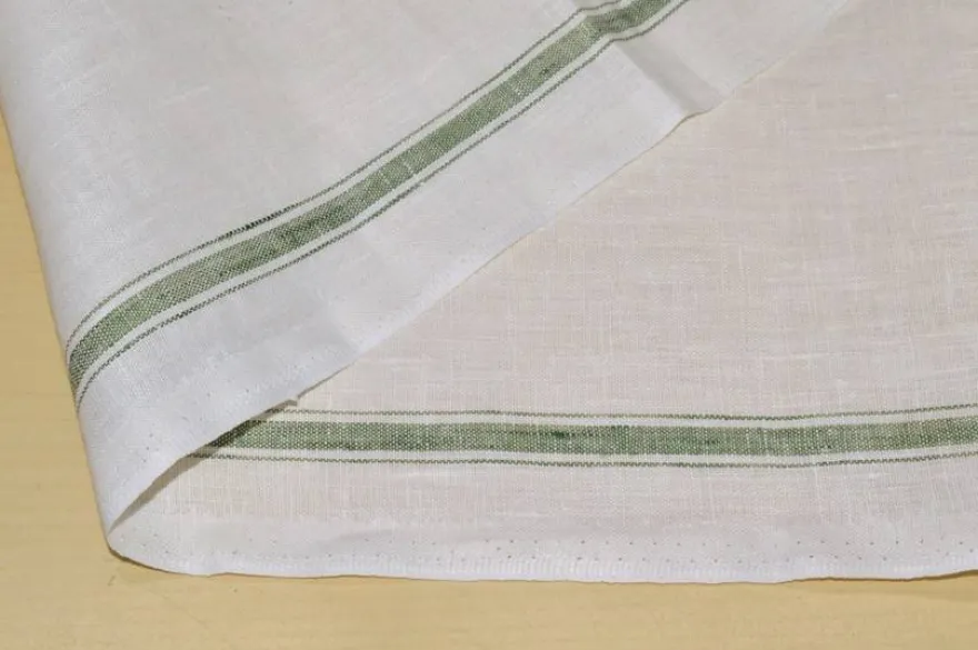TESSUTO STROFINACCI PURO LINO RIGA COLORATA