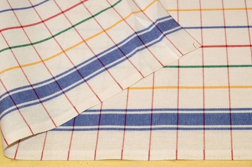 TESSUTO STROFINACCI SCACCO MULTICOLOR