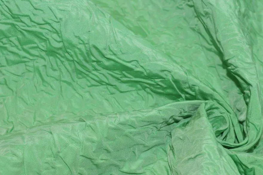 TESSUTO TAFFETA GOFFRATO VERDE PASTELLO