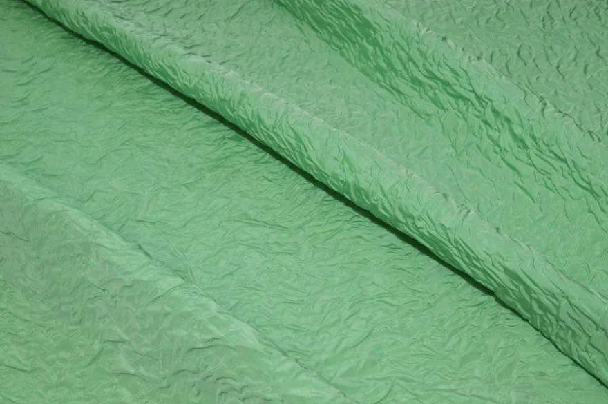 TESSUTO TAFFETA GOFFRATO VERDE PASTELLO