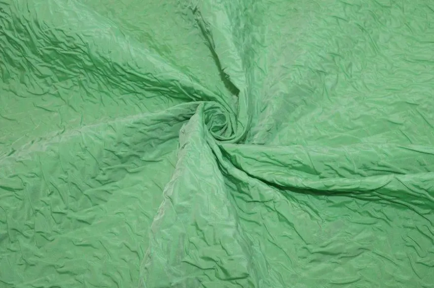 TESSUTO TAFFETA GOFFRATO VERDE PASTELLO