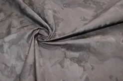 TESSUTO TAFFETAS FIORE STILIZZATO GRIGIO