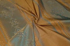 TESSUTO TAFFETAS OPERATO OCRA AZZURRO