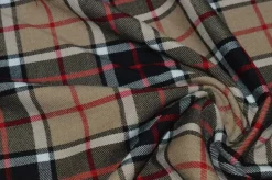 TESSUTO TARTAN BEIGE/NERO