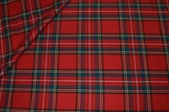 TESSUTO TARTAN CLASSICO SCOZZESE ROSSO 800