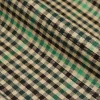 TESSUTO TARTAN LANA STRETCH VERDE NERO
