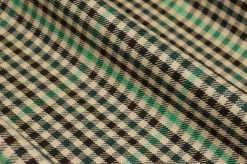 TESSUTO TARTAN LANA STRETCH VERDE NERO