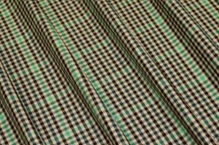 TESSUTO TARTAN LANA STRETCH VERDE NERO