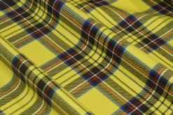 TESSUTO TARTAN PURA LANA GIALLO