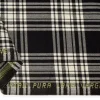 TESSUTO TARTAN PURA LANA NERO BIANCO