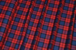 TESSUTO TARTAN PURA LANA ROSSO BLU