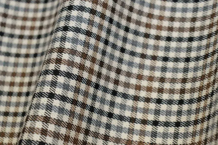 TESSUTO TARTAN QUADRETTO STRETCH ADESIVATO