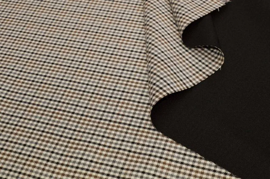 TESSUTO TARTAN QUADRETTO STRETCH ADESIVATO