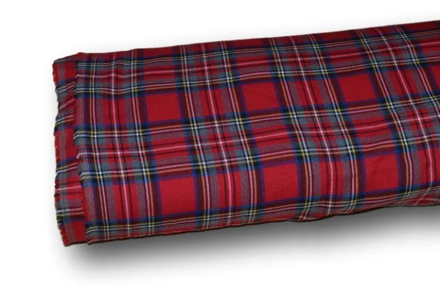 TESSUTO TARTAN ROSSO/GRIGIO