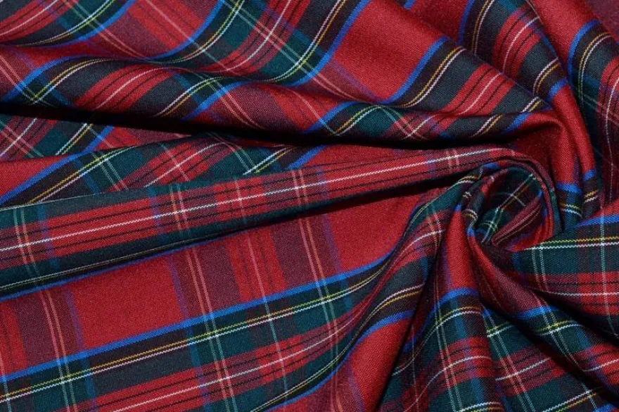 TESSUTO TARTAN ROSSO LEGGERO CAMICERIA