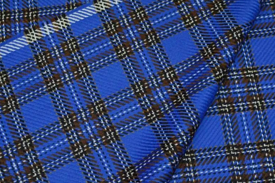 TESSUTO TARTAN SCOZZESE BLUETTE