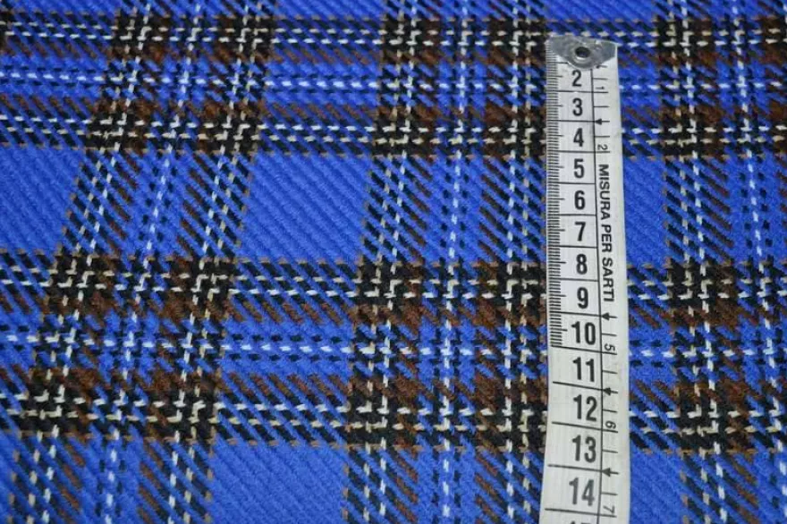 TESSUTO TARTAN SCOZZESE BLUETTE