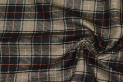 TESSUTO TARTAN SCOZZESE LANA NOCCIOLA