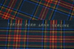 TESSUTO TARTAN SCOZZESE LANA GRIGIO SCURO