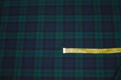TESSUTO TARTAN SCOZZESE LANA VERDE BLU
