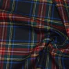 TESSUTO TARTAN SCOZZESE LANA FONDO NERO