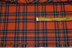TESSUTO TARTAN SCOZZESE LANA ARANCIO