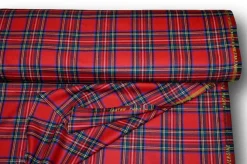 TESSUTO TARTAN SCOZZESE LANA CLASSICO ROSSO