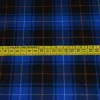 TESSUTO TARTAN SCOZZESE LANA BLU ELETTRICO/NERO