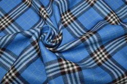 TESSUTO TARTAN SCOZZESE LANA BLUETTE