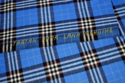 TESSUTO TARTAN SCOZZESE LANA BLUETTE
