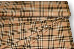 TESSUTO TARTAN SCOZZESE LANA BEIGE