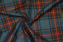 TESSUTO TARTAN SCOZZESE LANA GRIGIO MEDIO