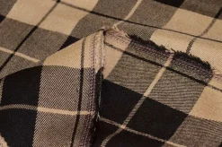 TESSUTO TARTAN STREATCH BEIGE NERO