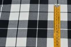 TESSUTO TARTAN STREATCH BIANCO NERO