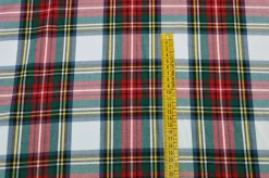 TESSUTO TARTAN STREATCH BIANCO