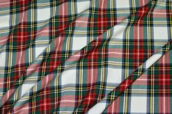 TESSUTO TARTAN STREATCH BIANCO