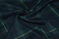 TESSUTO TARTAN STREATCH CLASSICO BLU SCACCO GIALLO