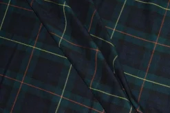 TESSUTO TARTAN STREATCH CLASSICO BLU SCACCO GIALLO