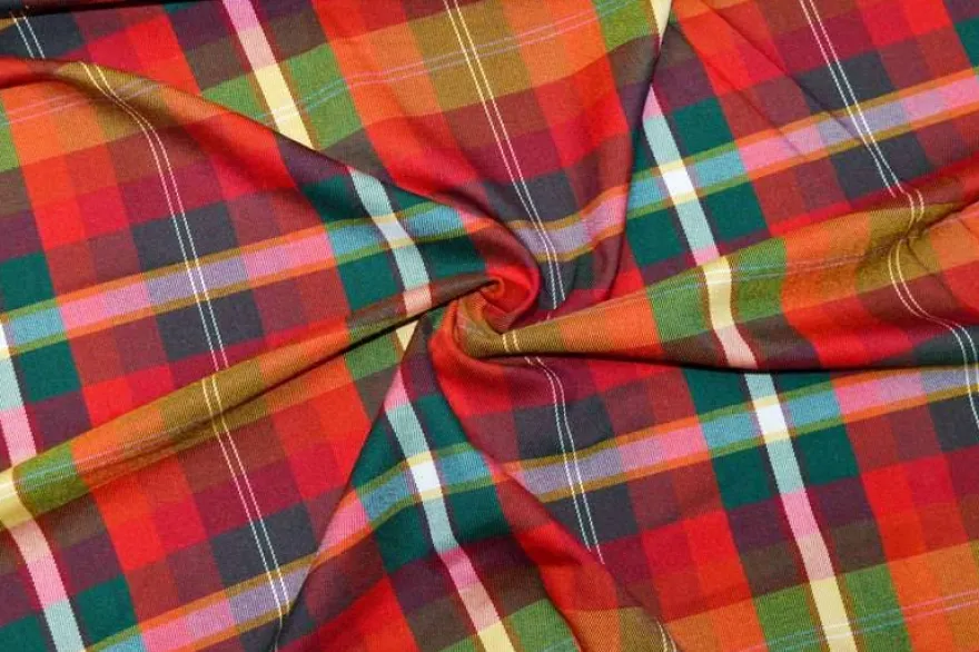 TESSUTO TARTAN STREATCH MULTICOLOR