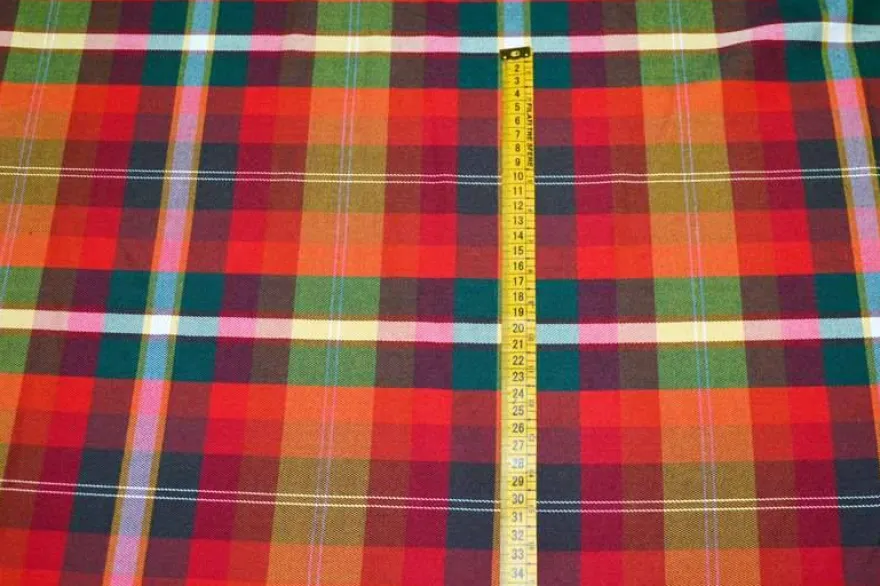 TESSUTO TARTAN STREATCH MULTICOLOR