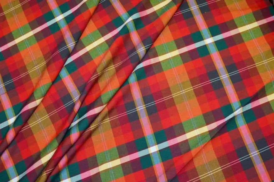 TESSUTO TARTAN STREATCH MULTICOLOR