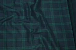 TESSUTO TARTAN STREATCH VERDE/BLU