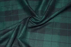 TESSUTO TARTAN VERDE NERO