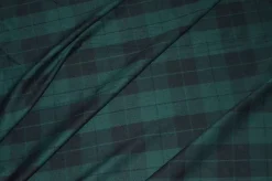 TESSUTO TARTAN VERDE NERO