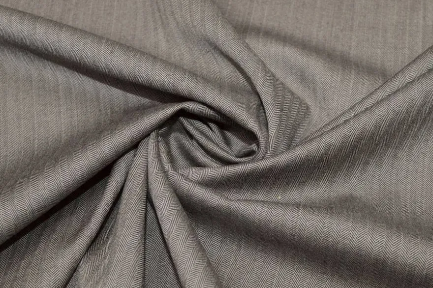 TESSUTO TASMANIA PURA LANA SPINATINO GRIGIO