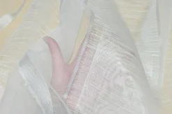 TESSUTO TENDA CON FASCE IN DOPPIA ORGANZA BIANCO