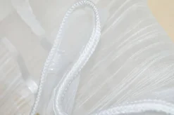 TESSUTO TENDA CON FASCE IN DOPPIA ORGANZA BIANCO