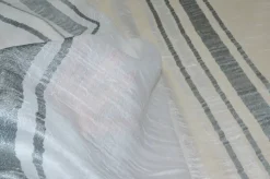 TESSUTO TENDA CON INSERTI GEOMETRICI GRIGI