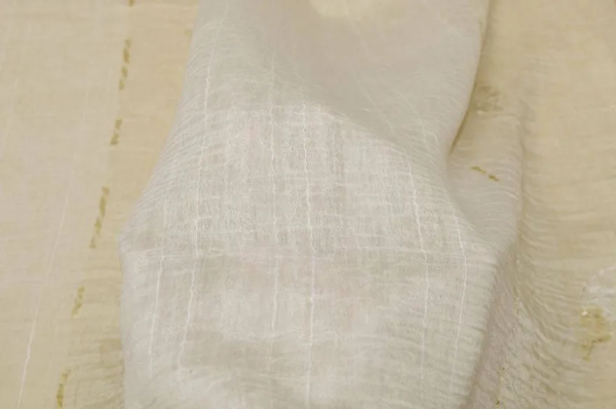 TESSUTO TENDA CON RICAMO FLOREALE