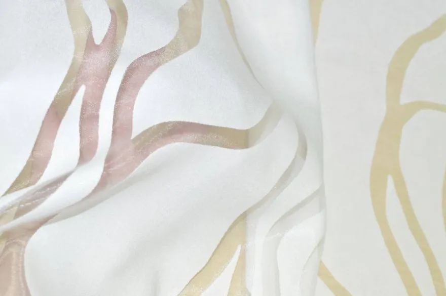 TESSUTO TENDA DEVOREH DISEGNO FLAME COLOR NATURALE